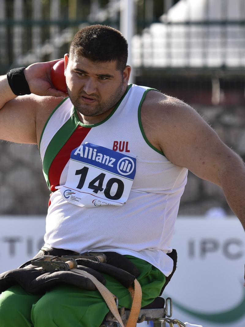 Man doing shot put