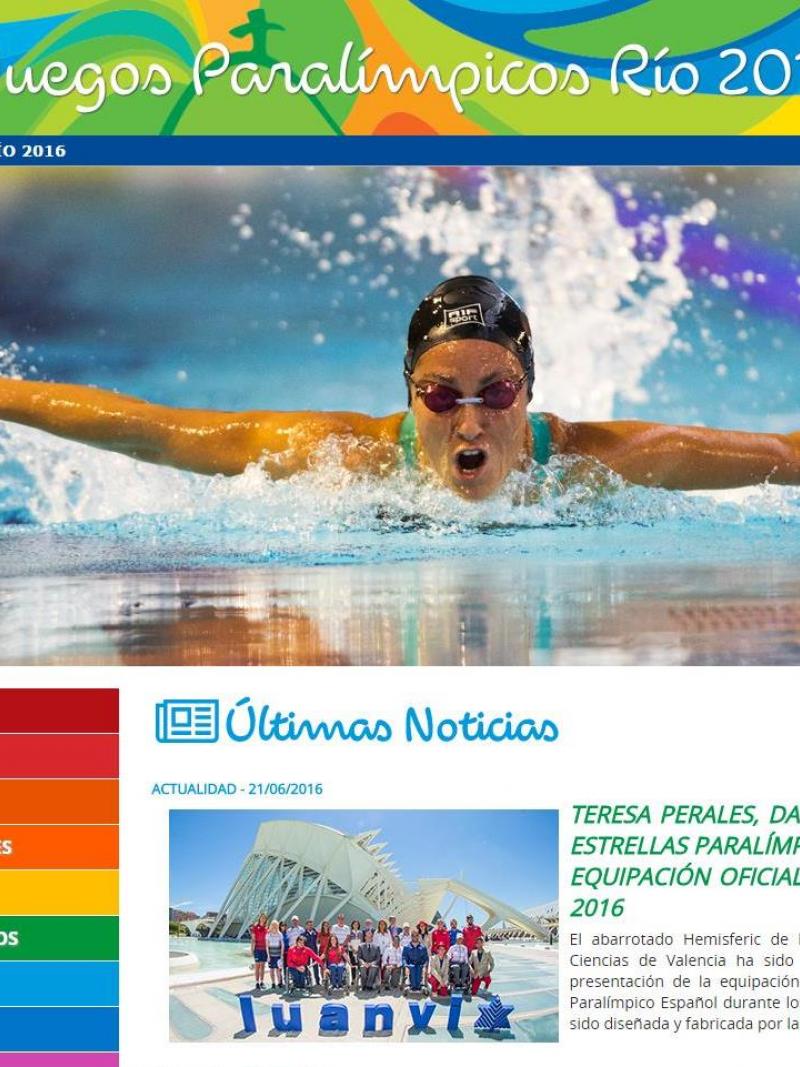 The Spanish Paralympic Committee launched Rio 2016 webpage