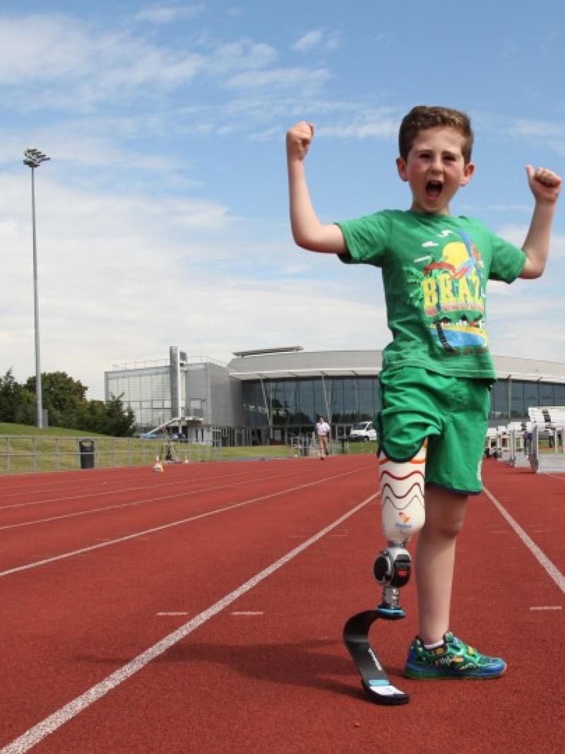 Blade Boy Rio is the first in the UK and Ireland to be fitted by Dorset Orthopaedic with Ottobock’s junior running blade