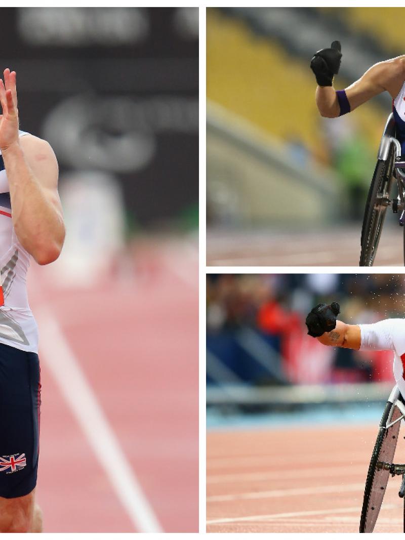 Jonnie Peacock, Hannah Cockroft and David Weir.