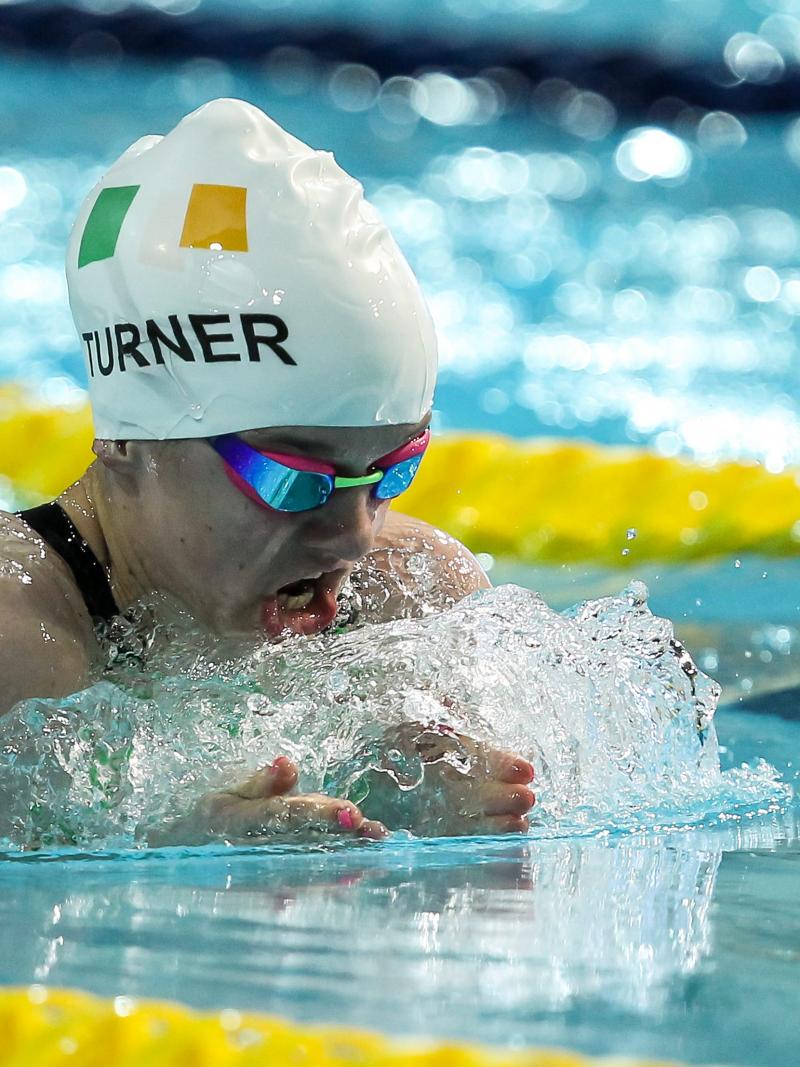 Nicole Turner swims breaststroke.