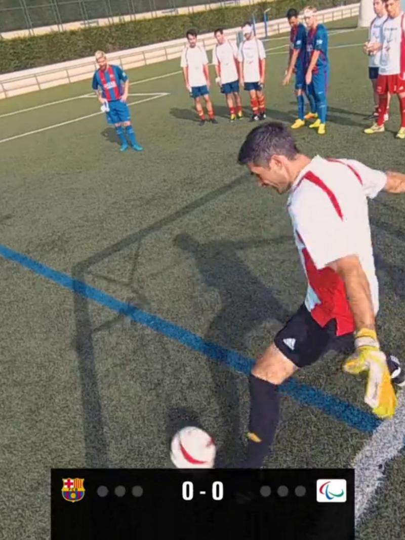 FC Barcelona stars and Spain’s 5-a-side blind team