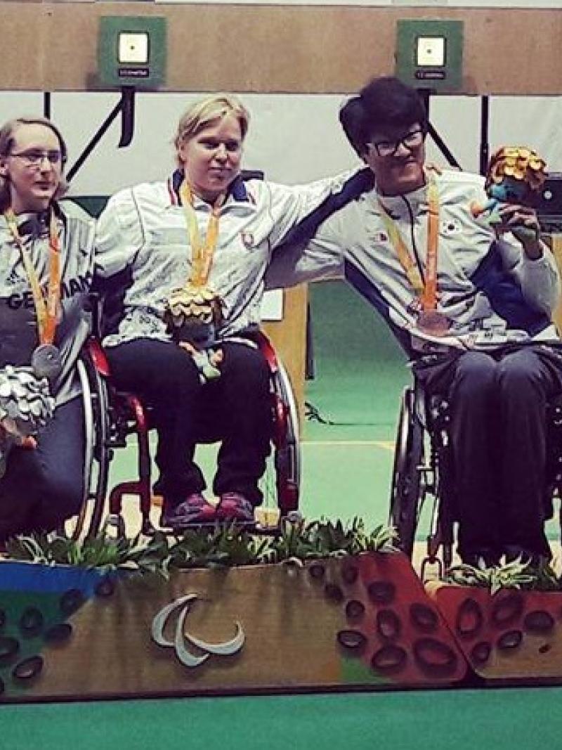 Veronika Vadovicova celebrates second gold medal win at Rio 2016