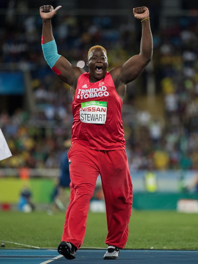 Akeem Stewart wins gold in the Men's Javelin Throw - F44 at Rio 2016