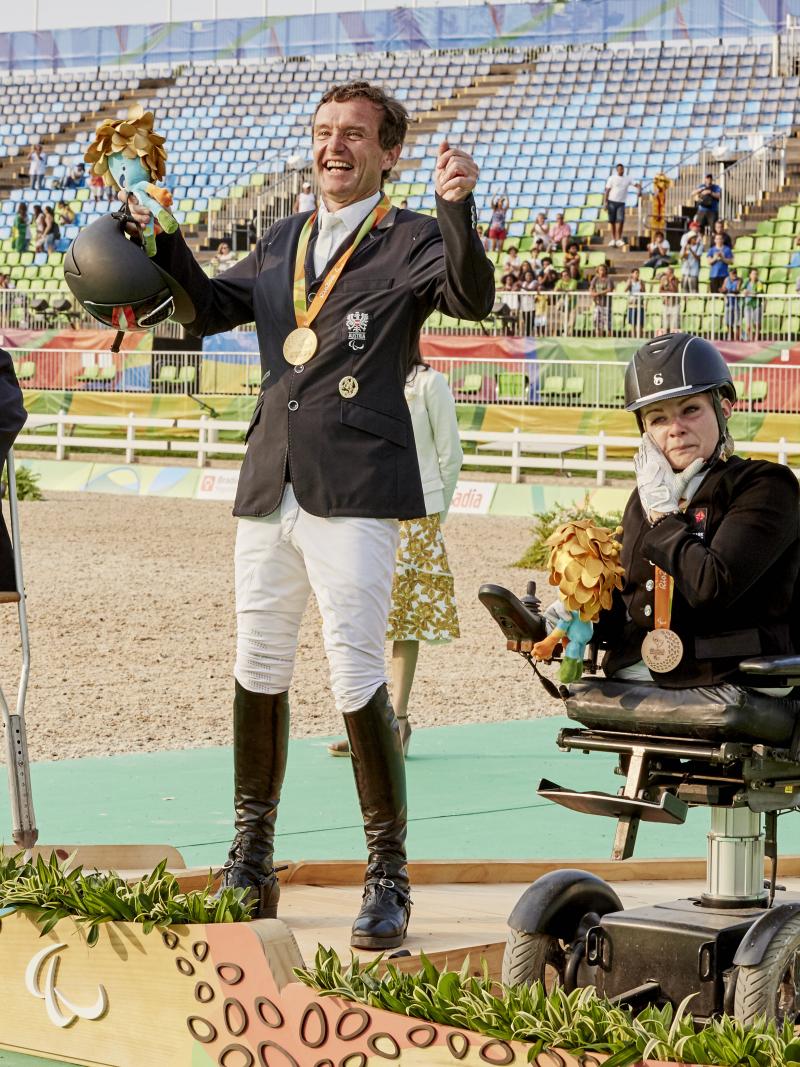 Pepo Puch (AUT) was overjoyed by his win in the grade Ib individual competition