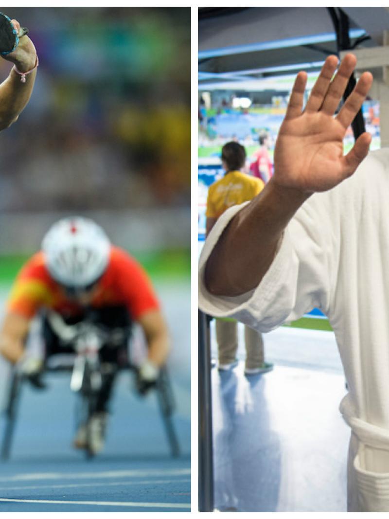 Tatyana McFadden and Ibrahim Al Hussein