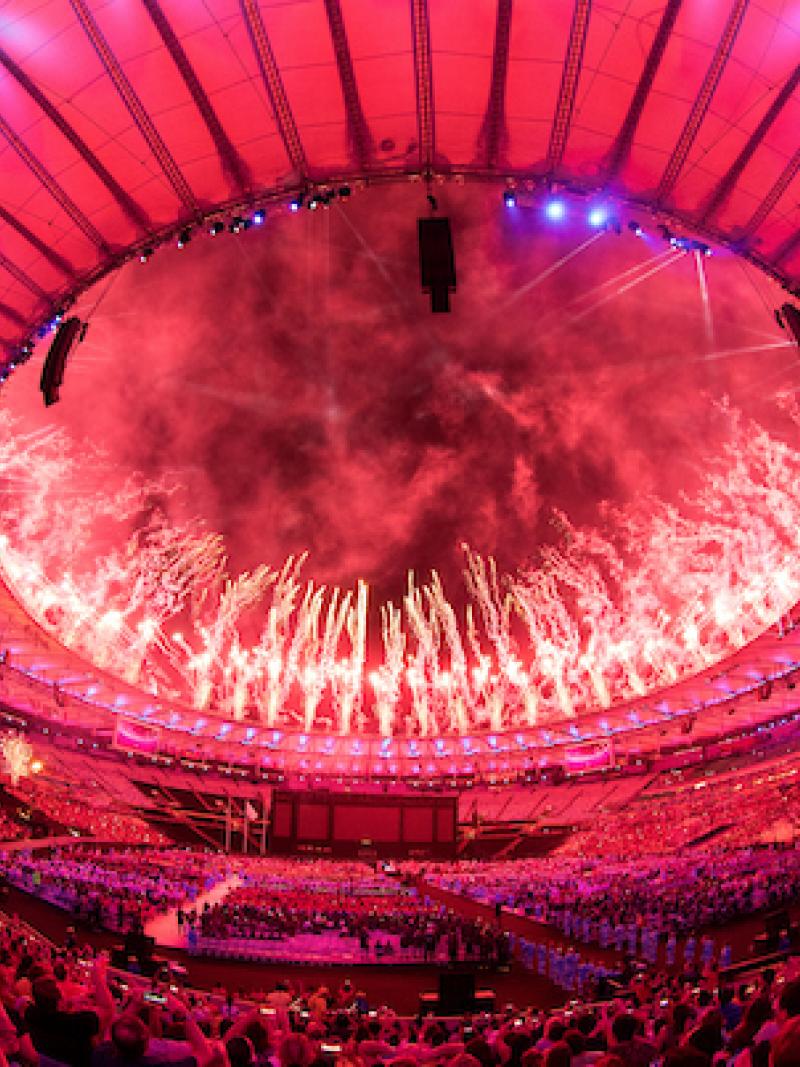 Maracana stadium packed with people for the Closing Ceremony of the Rio 2016 Paralympic Games.