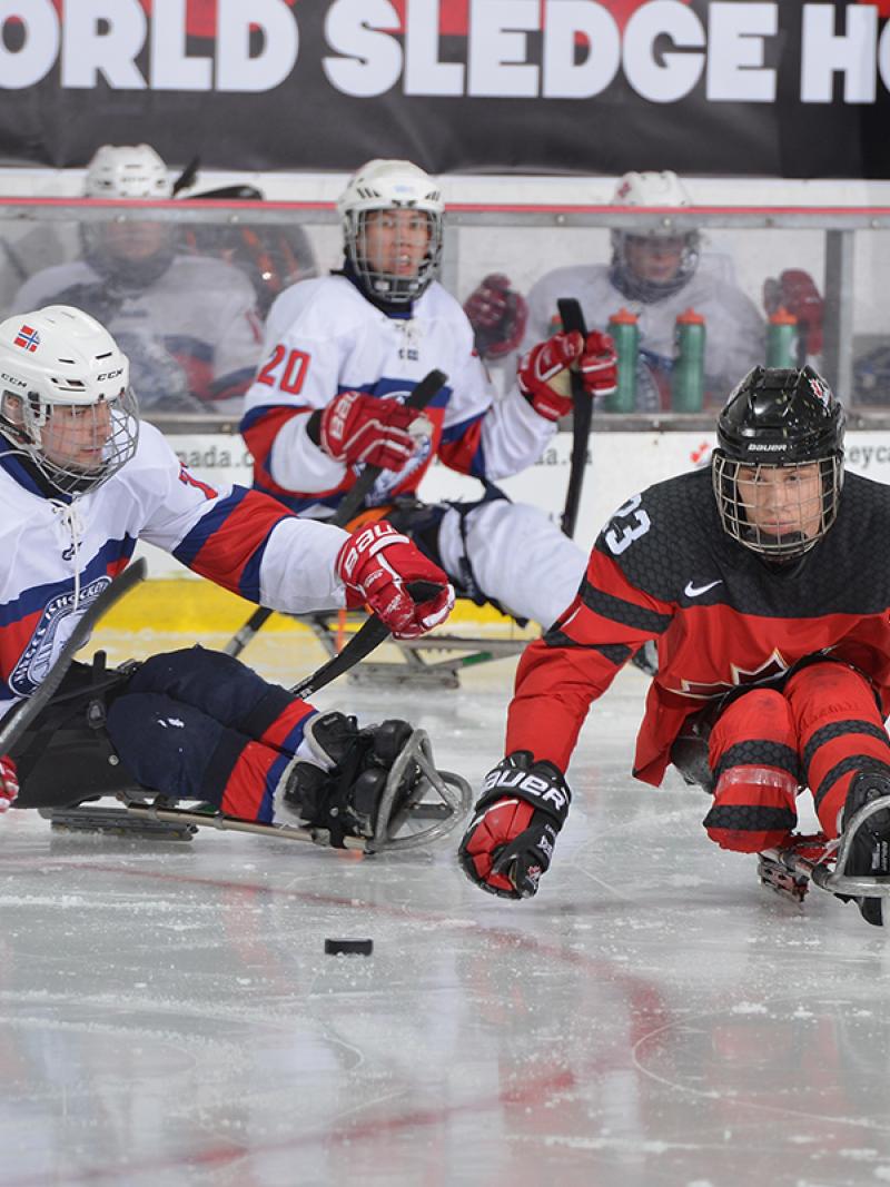 Canada won 3-0 over Norway at the 2016 World Sledge Hockey Challenge in Charlottetown, Canada.