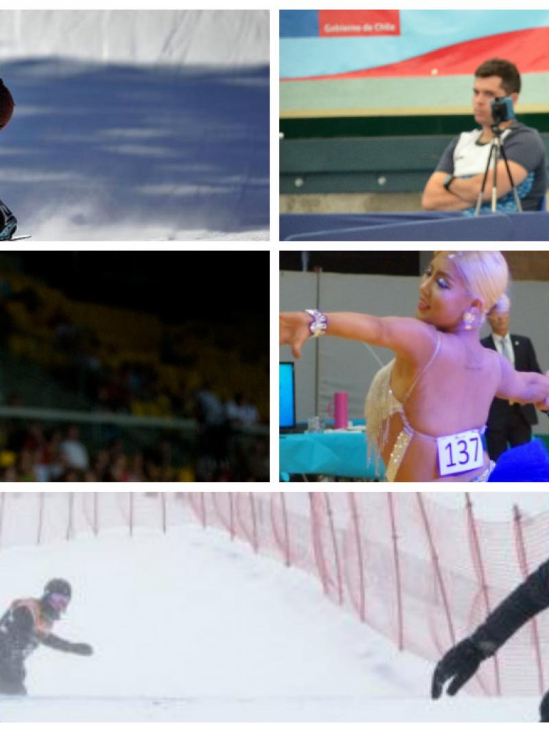 Collage of five athlete photos