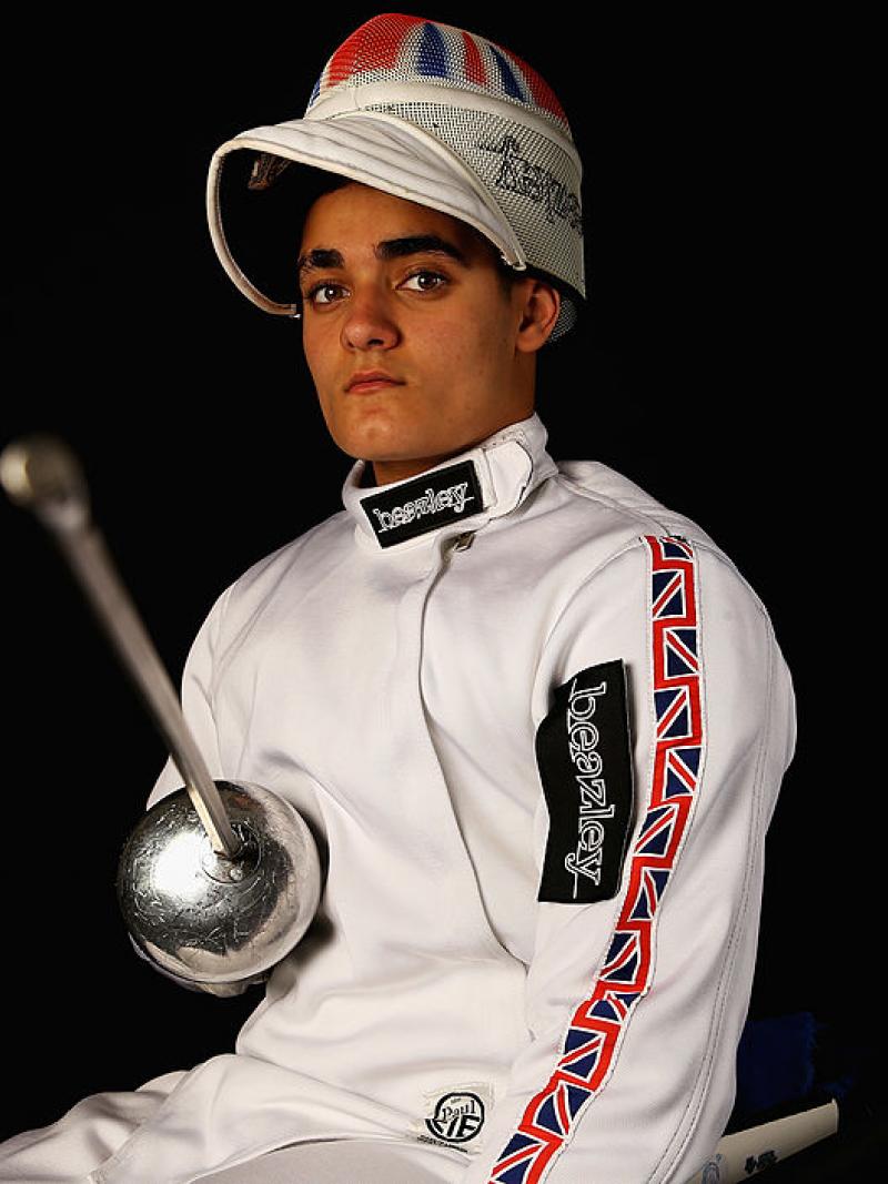 Dimitri Coutya  of Great Britain Fencing team poses during a Beazley British Fencing Profiling Day on June 26, 2013 in London, England.
