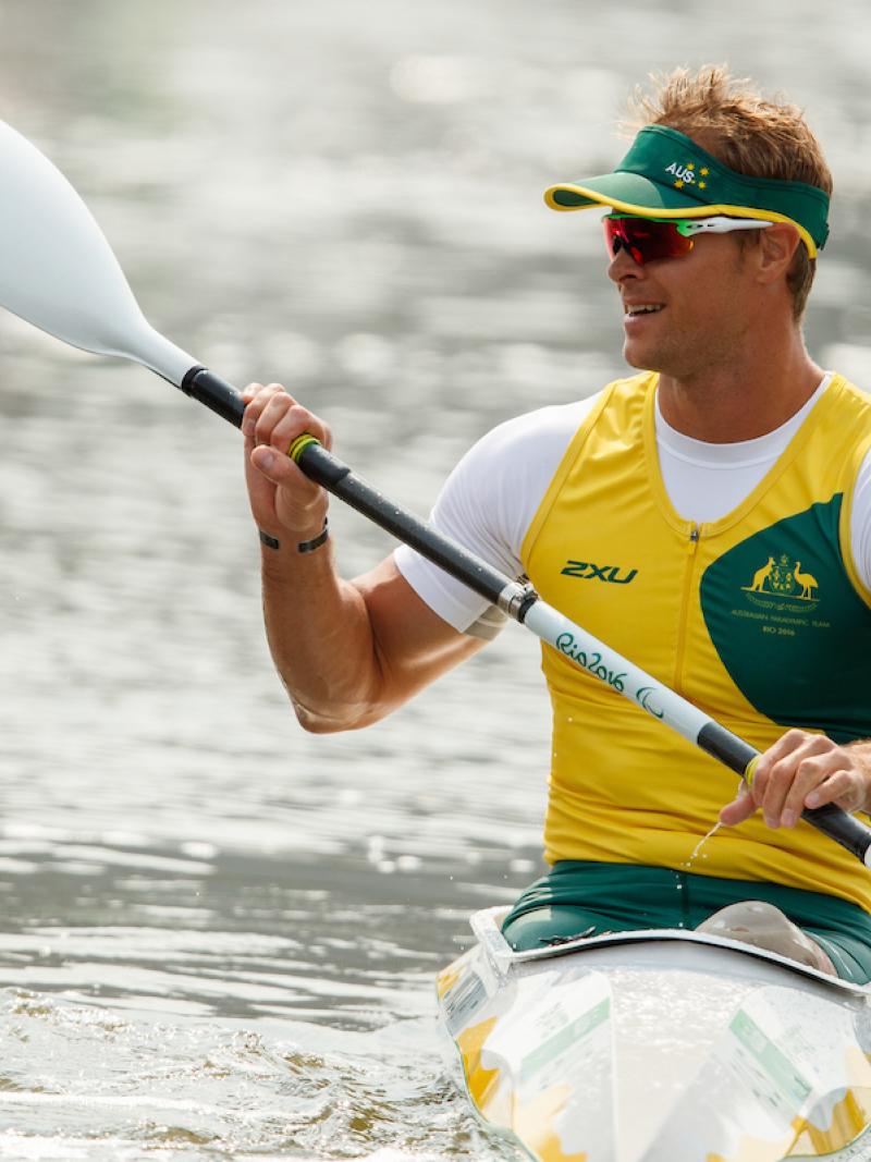 Curtis McGrath AUS wins the Gold Medal in the Men's KL2 Final