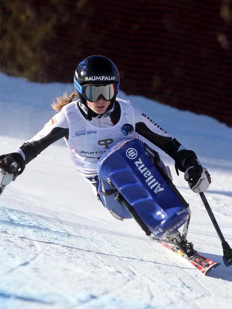 Anna Schaffelhuber at the Tarvisio 2017 World Para Alpine Skiing Championships