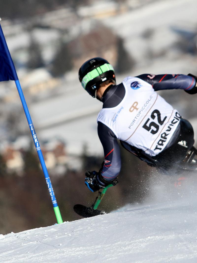 Andrew Kurka of the USA competes at the Tarvisio 2017 World Para Alpine Skiing Championships.