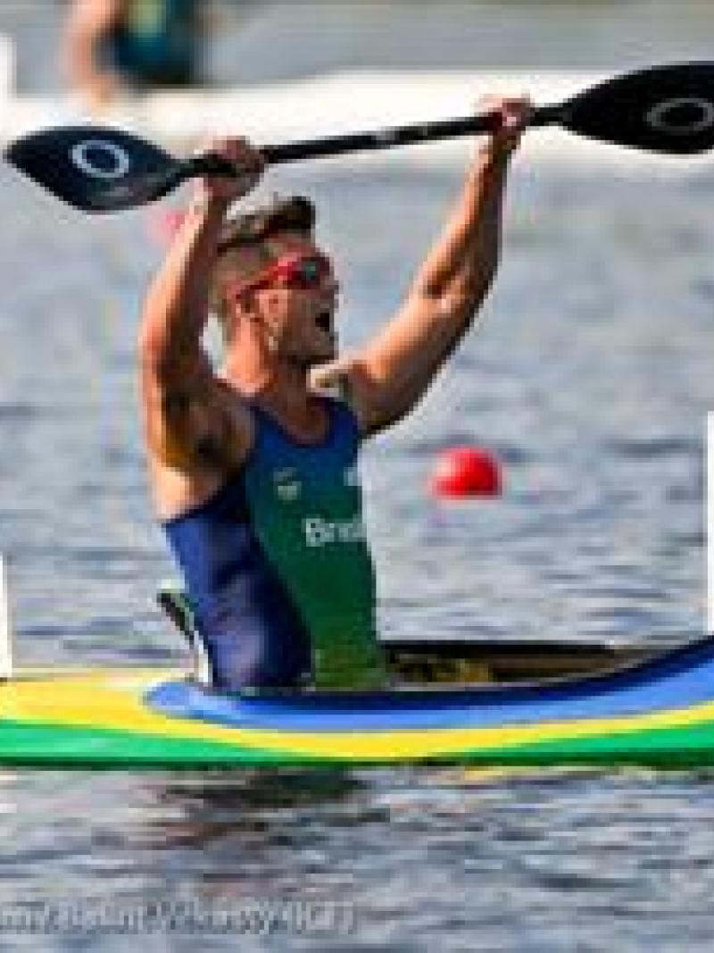 canoeist on water