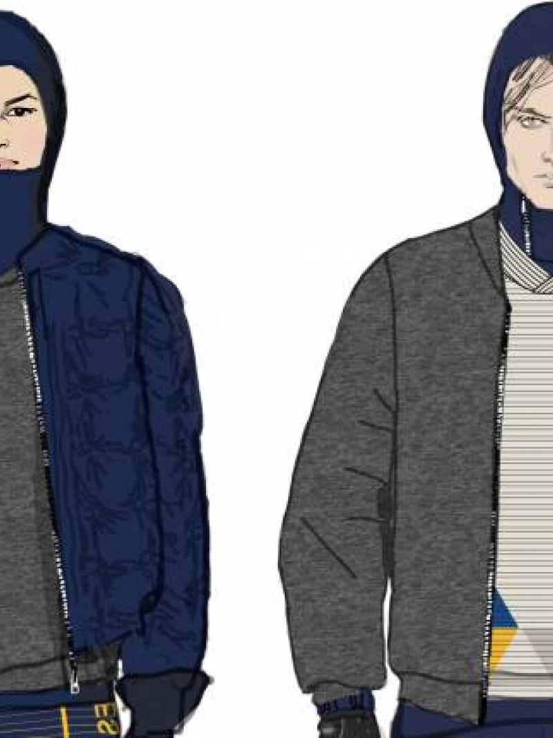 A picture of clothes draws