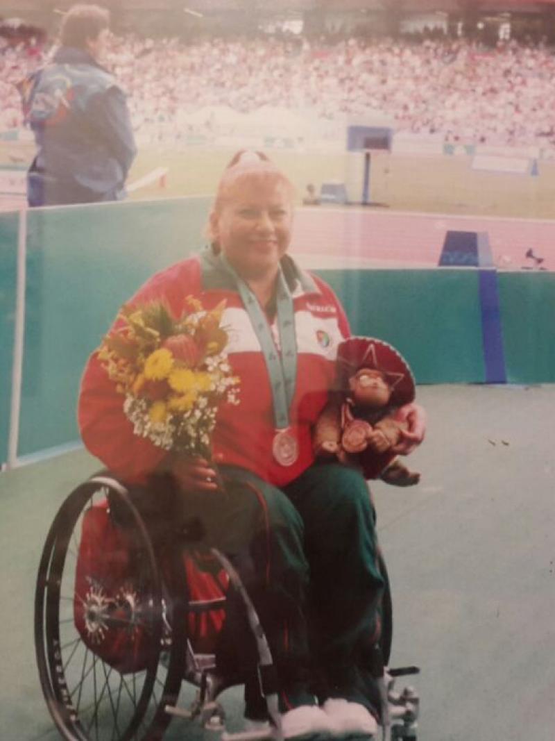 Woman in a wheelchair