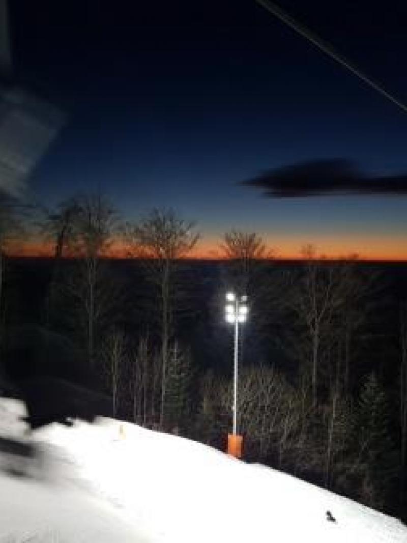 Viewof a mountain and sunset