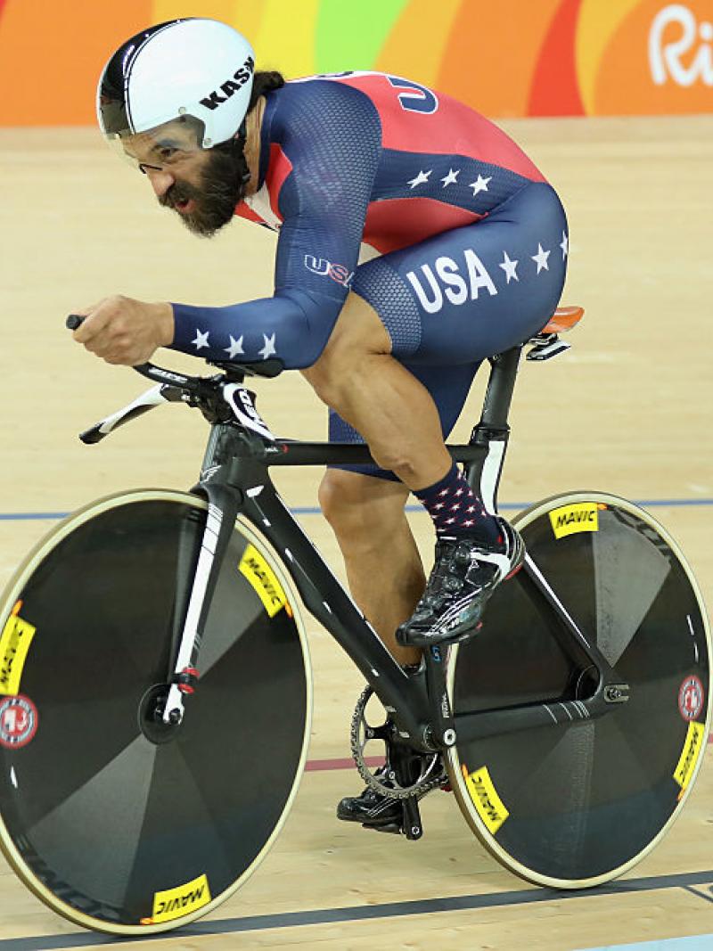 Joseph Berenyi of USA competes in the Men's C1-2-3 1000m Time Trial Track Cycling at the Rio 2016 Paralympic Games.