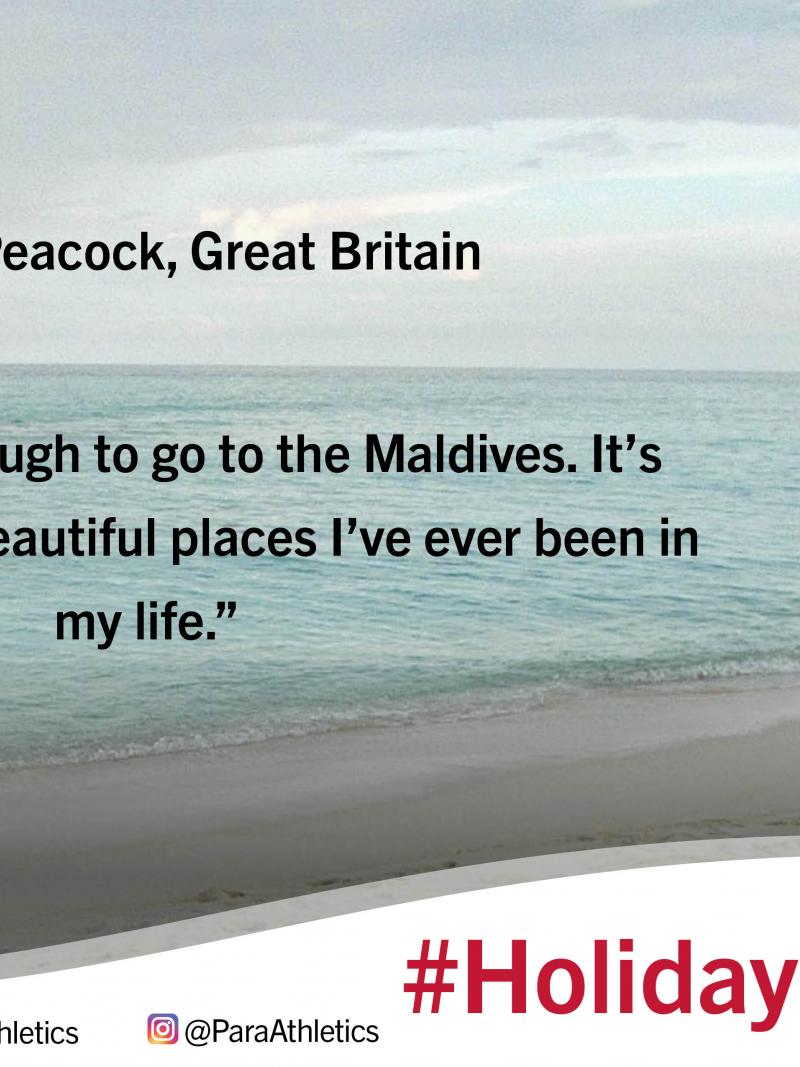 Holiday hotspot with Great Britain’s Jonnie Peacock