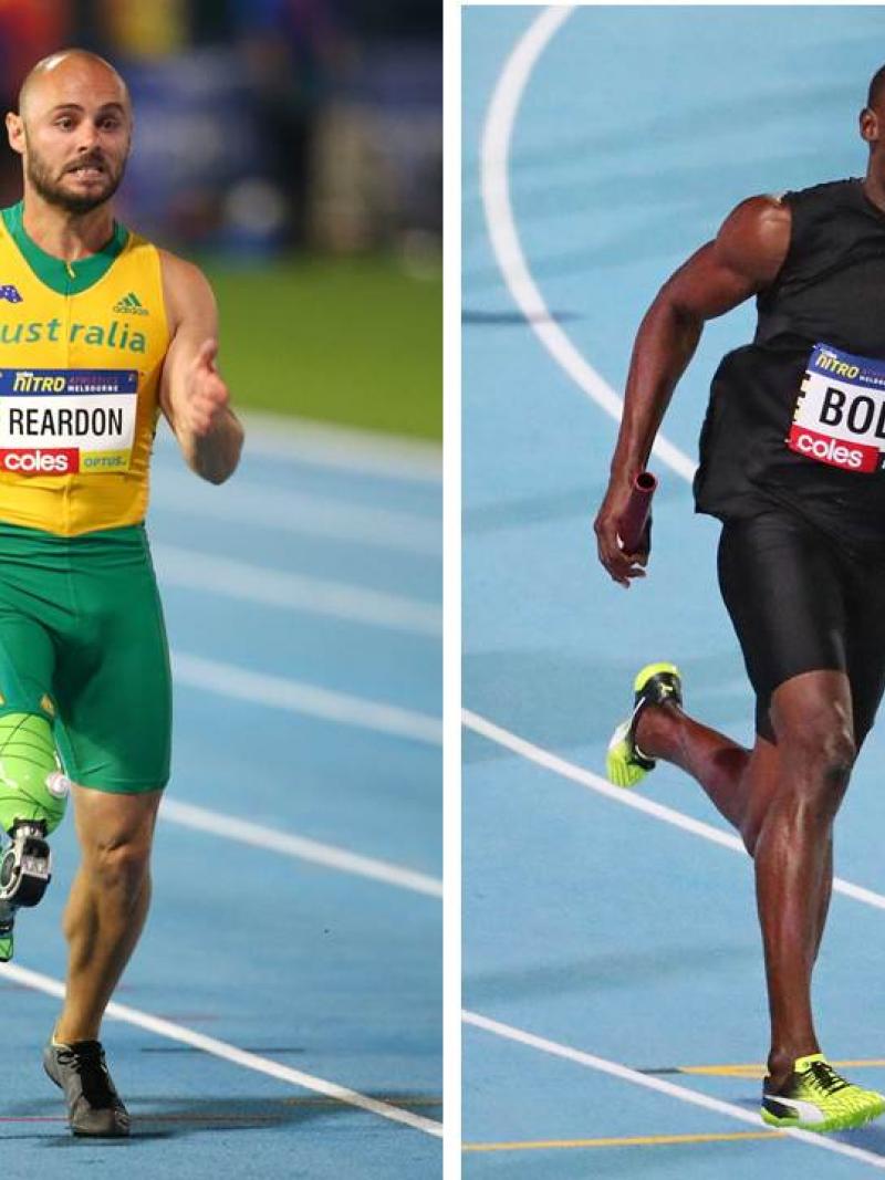 Scott Reardon and Usain Bolt