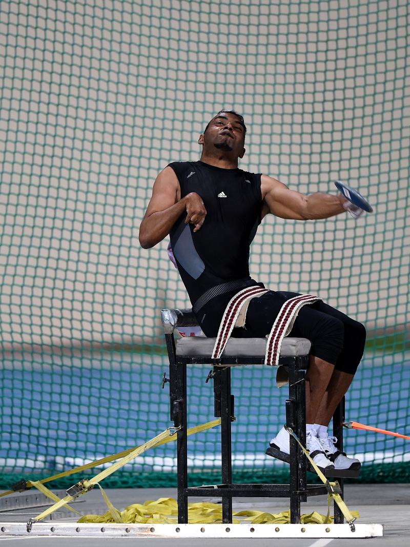 Hani Alnakhli of Saudi Arabia competes in discus during the World Para Athletics Grand Prix in March 2017 in Dubai, United Arab Emirates.