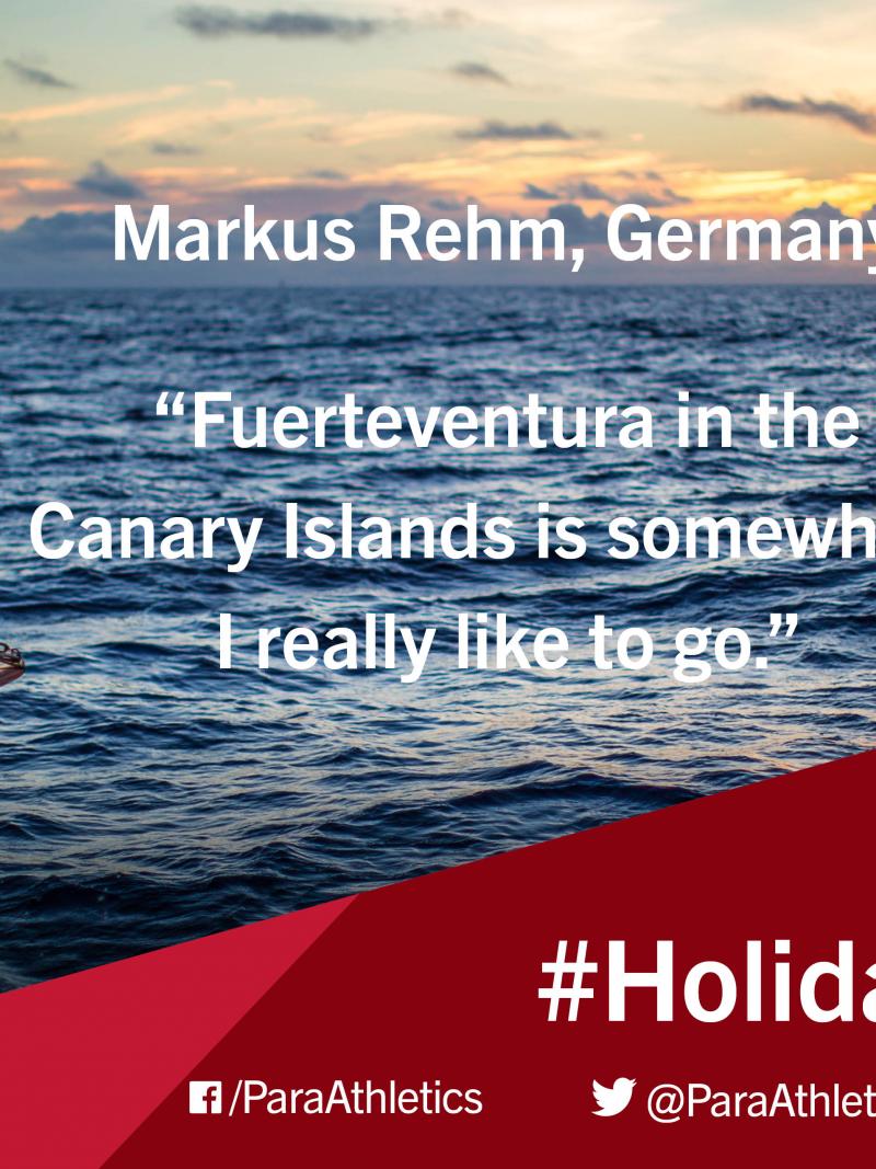 Paralympic, world and European long jump T44 champion Markus Rehm explains his favourite place for vacation.
