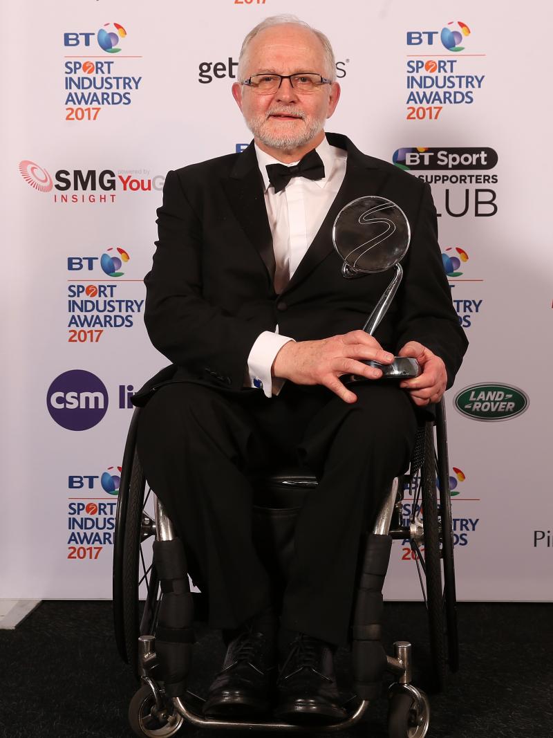 Sir Philip Craven won the Leadership in Sport Award at the 2017 BT Sport Industry Awards.