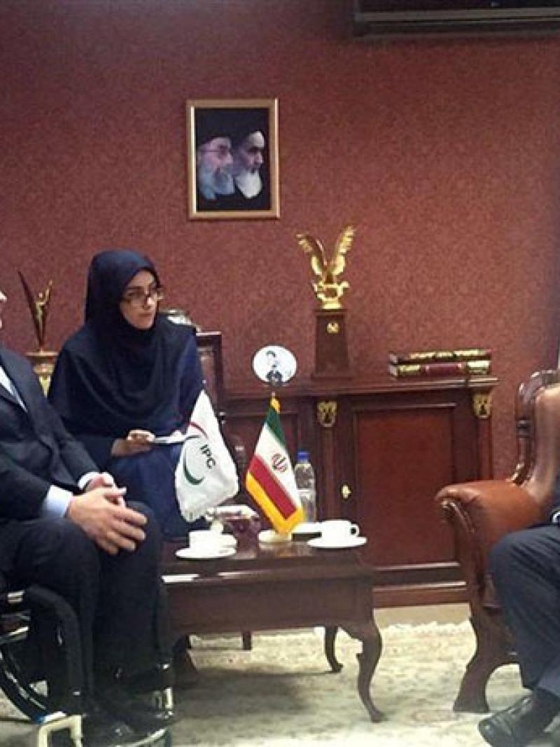 IPC President Sir Philip Craven meets with Iranian Minister of Sports and Youth Affairs Masoud Soltanifar.