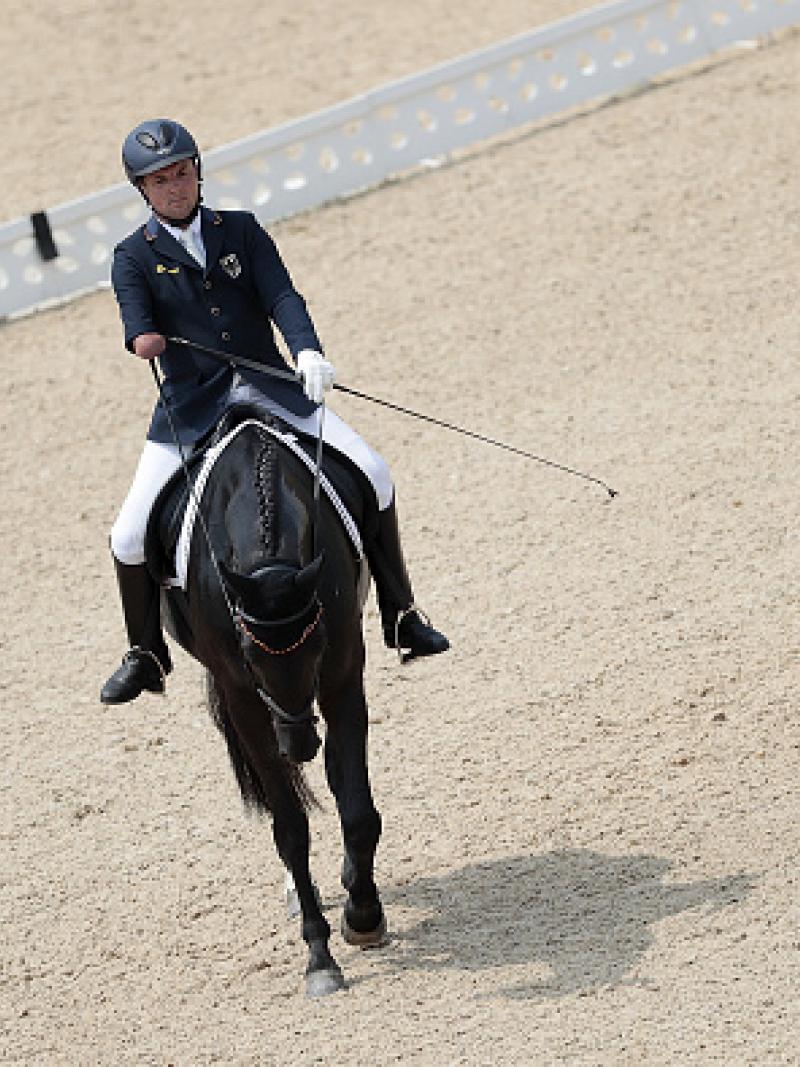 Man riding a horse