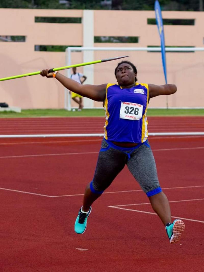 woman throwing a javelin