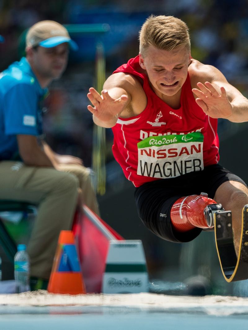 Daniel Wagner competing in the men´s long jump T42 at the Rio 2016 Paralympics.