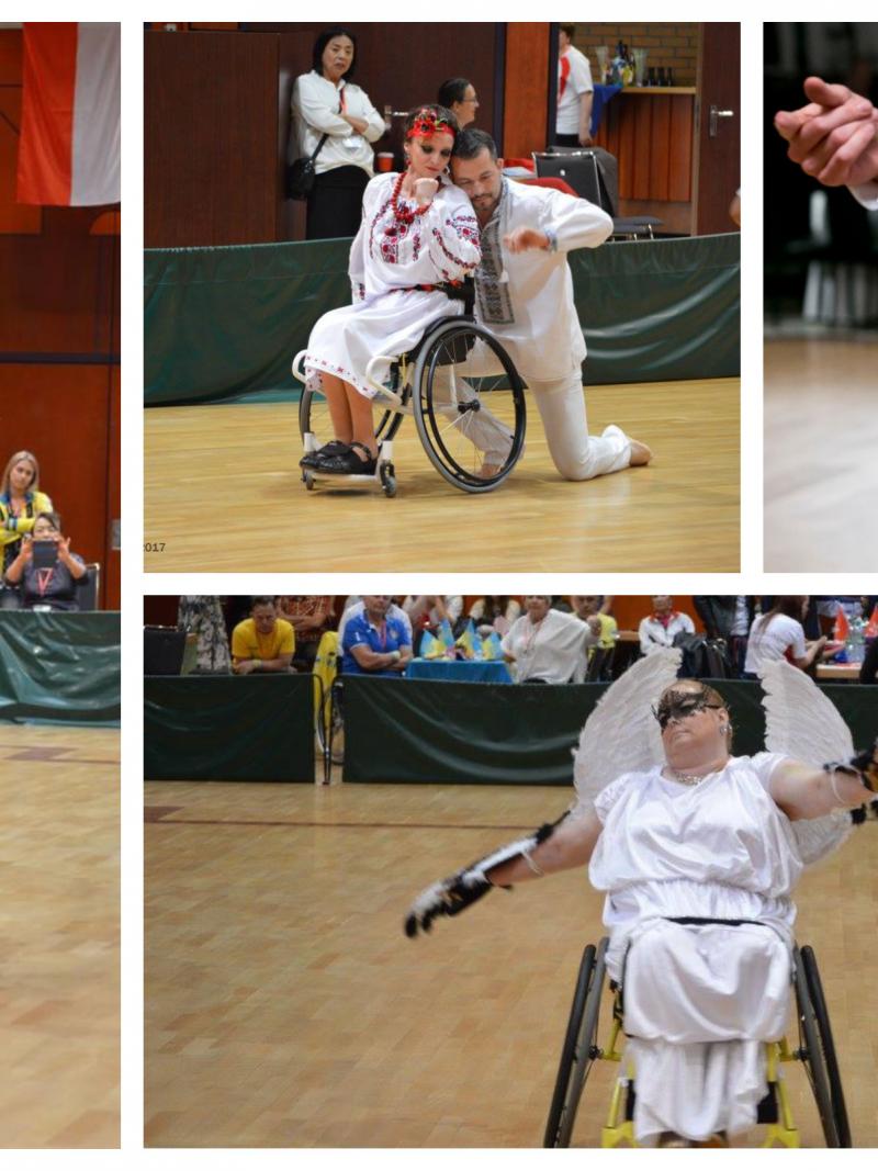 a group of wheelchair dancers