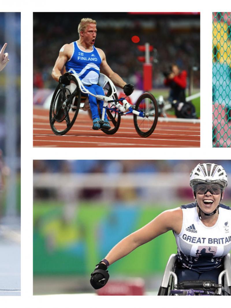 four para athletes compete in their sport