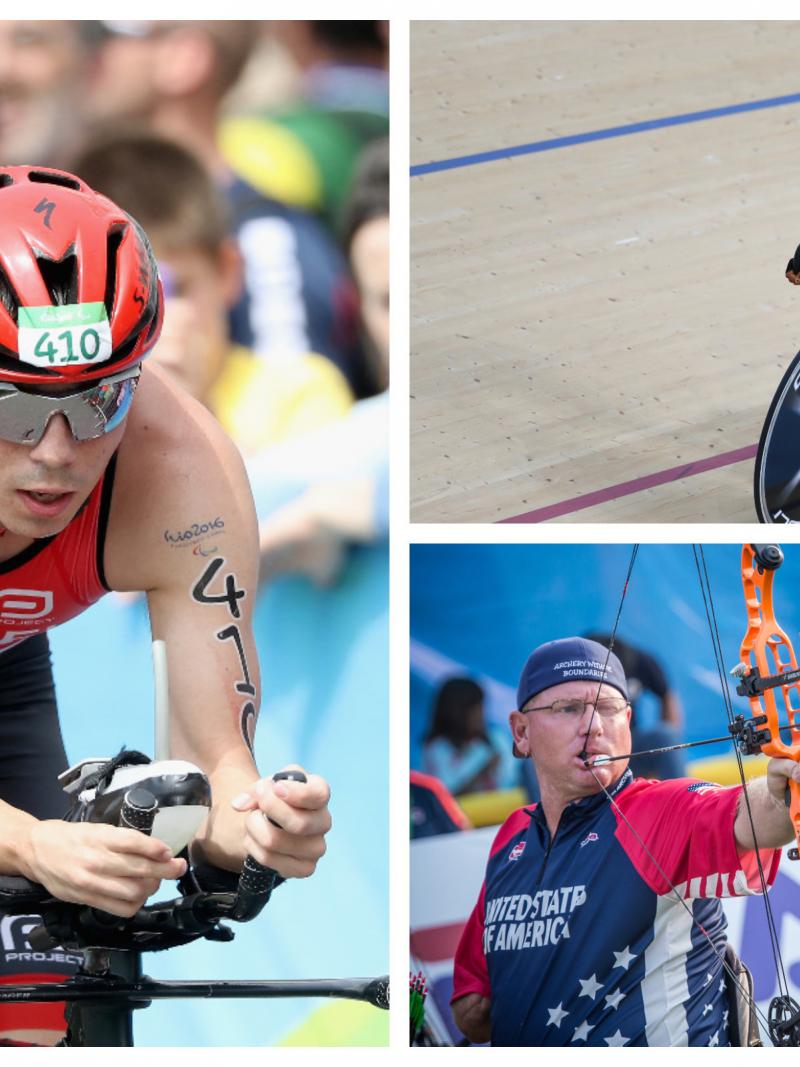 three Para athletes compete in their sports