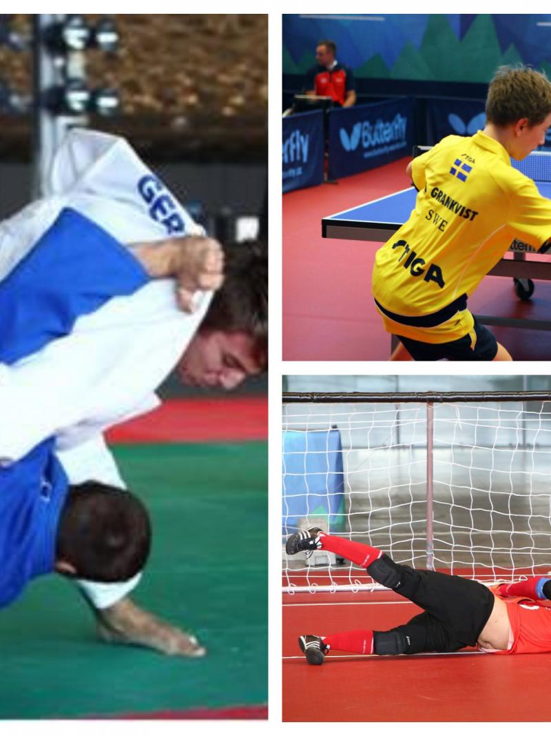 young Para athletes compete in table tennis, boccia and judo