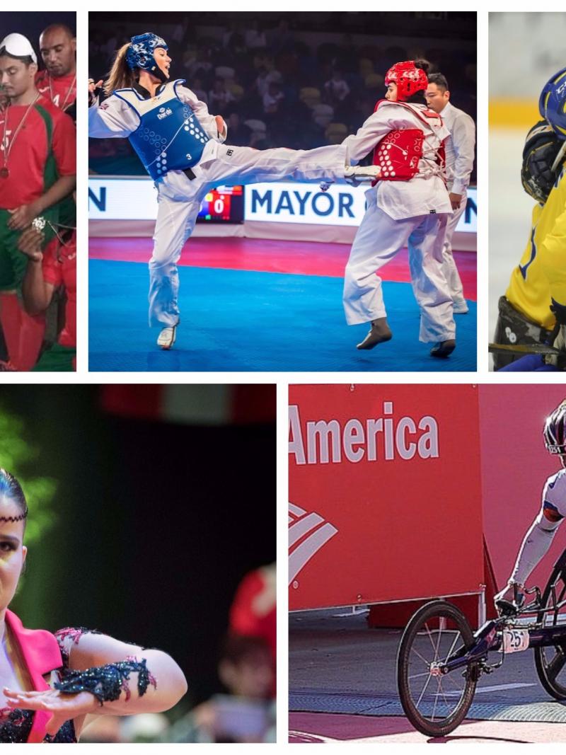Para athletes compete in blind football, taekwondo, ice hockey, dance and athletics