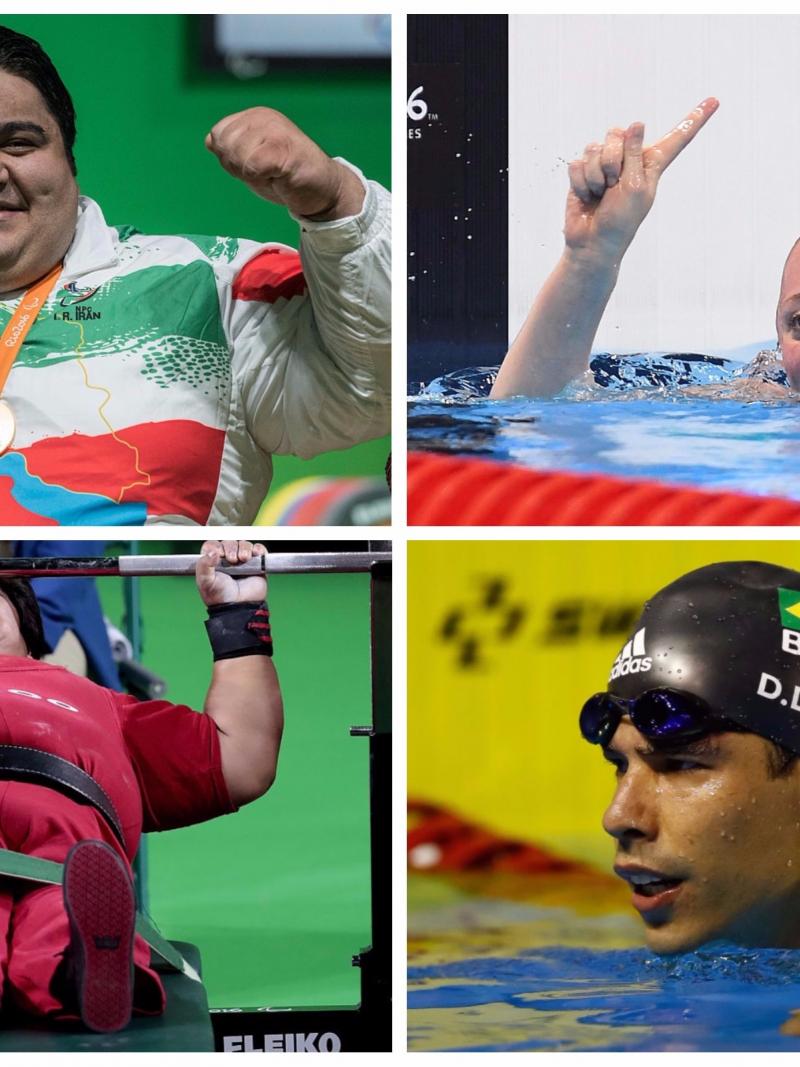 two Para swimmers and Para powerlifters compete at their sport