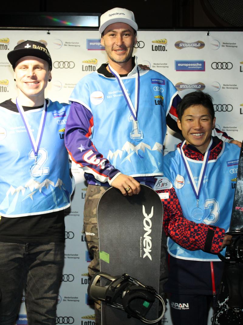 USA's Mike Shea wins men's banked slalom SB-LL2 at 2017 Landgraaf World Cup