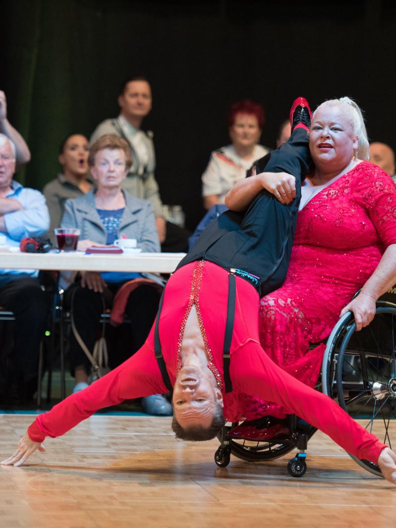 a Para dance sport couple 