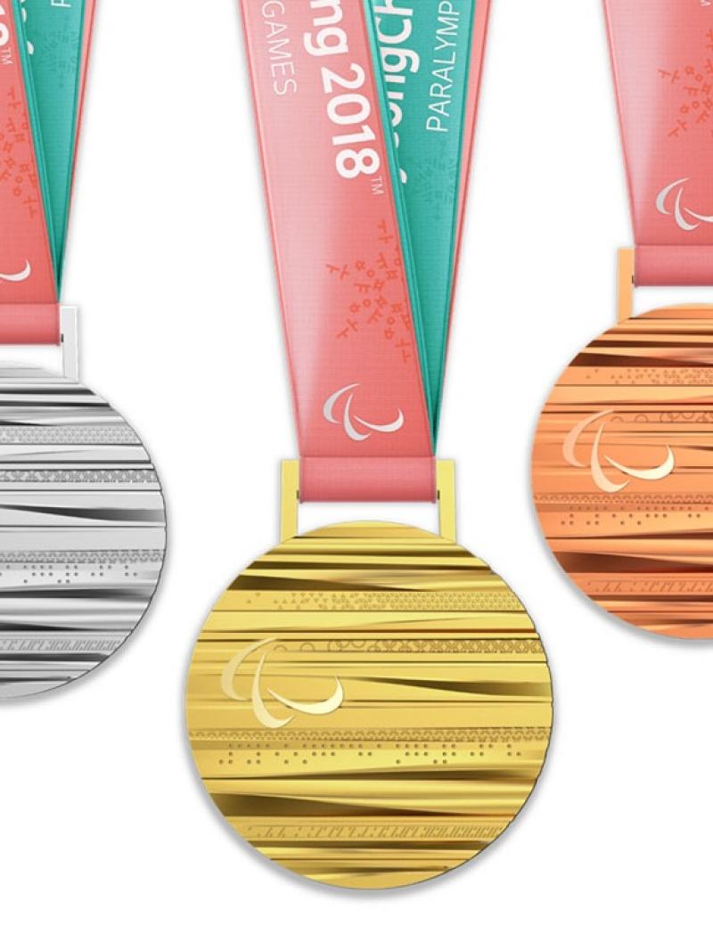 gold, silver and bronze medals for the PyeongChang 2018 Paralympic Winter Games