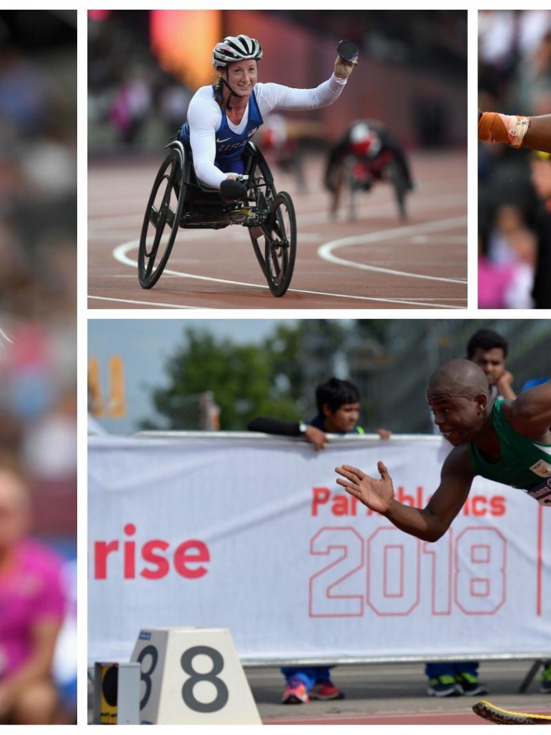 Two male and two female Para athletes competing at their sports