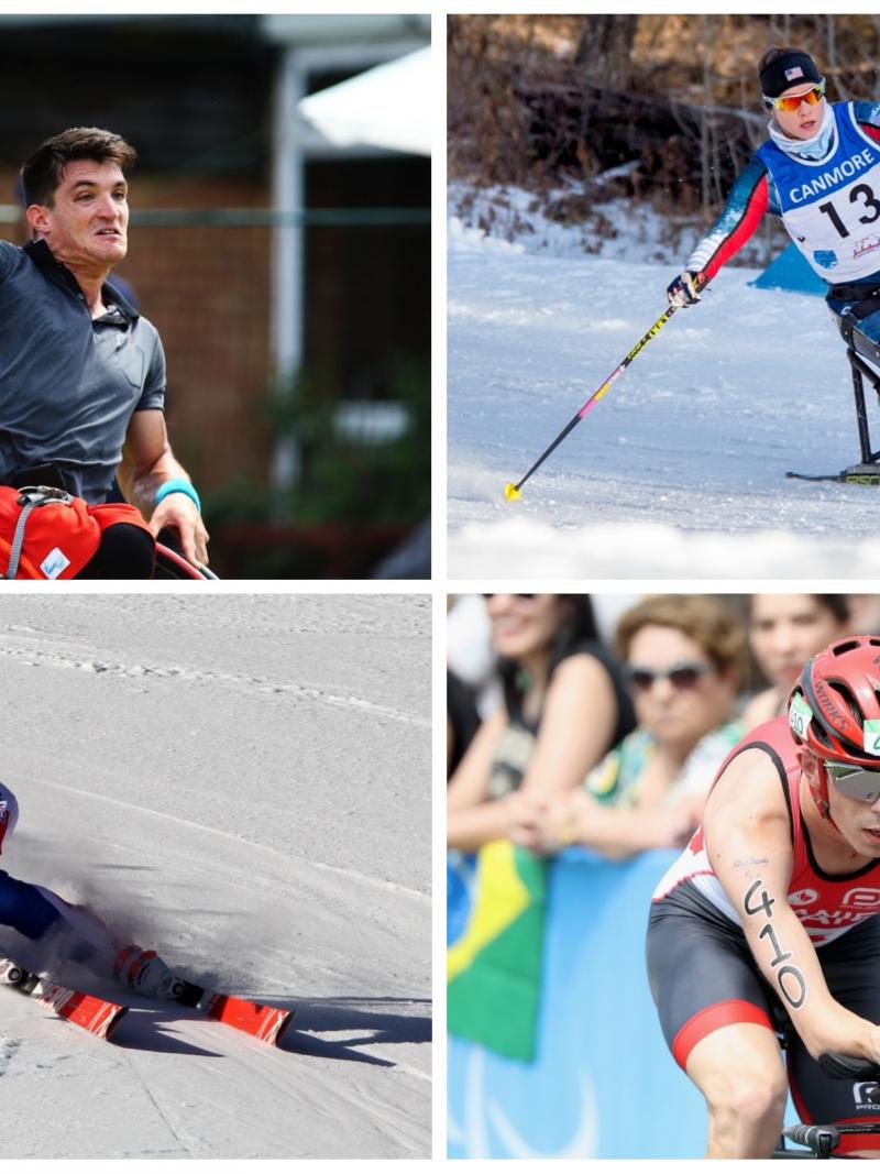 four Para athletes compete in skiing, tennis and triathlon