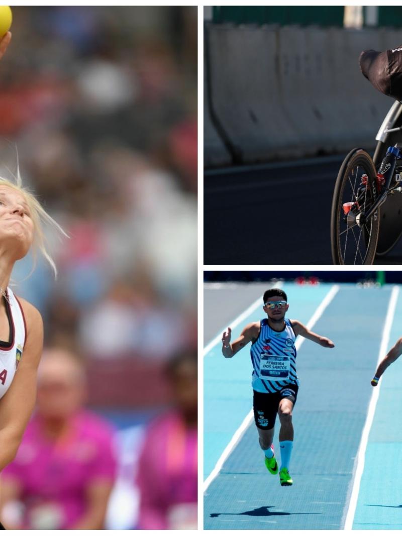 Para athletes competing in track and field events