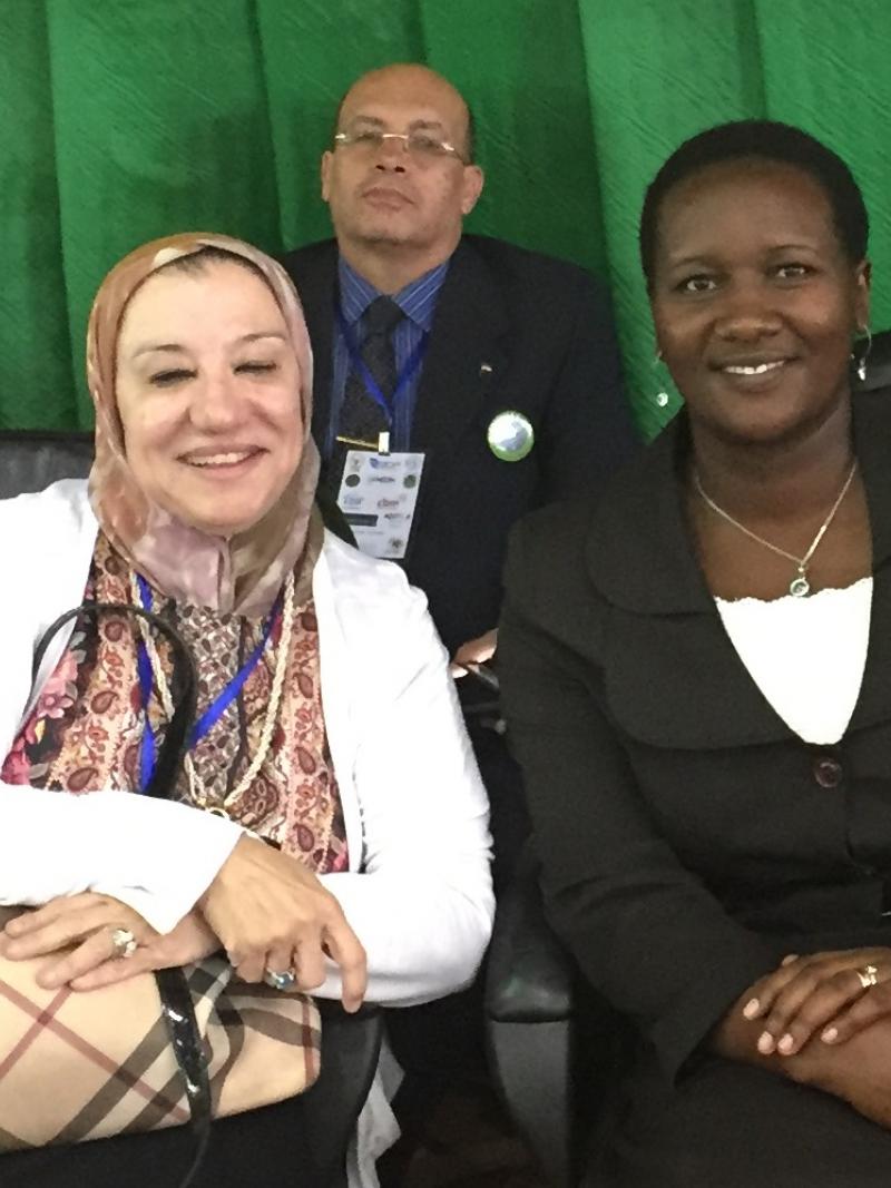 two women smiling for the camera