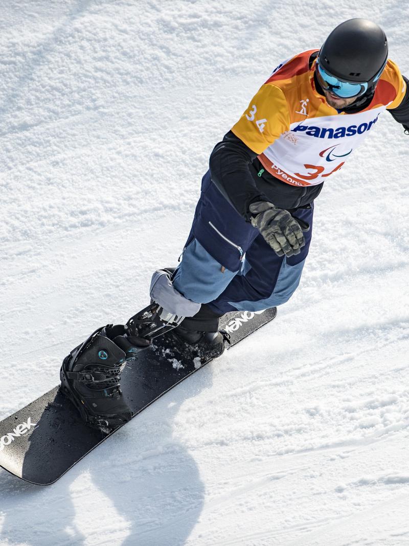 Andre Cintra was the first snowboarder to compete for Brazil at a Winter Paralympics