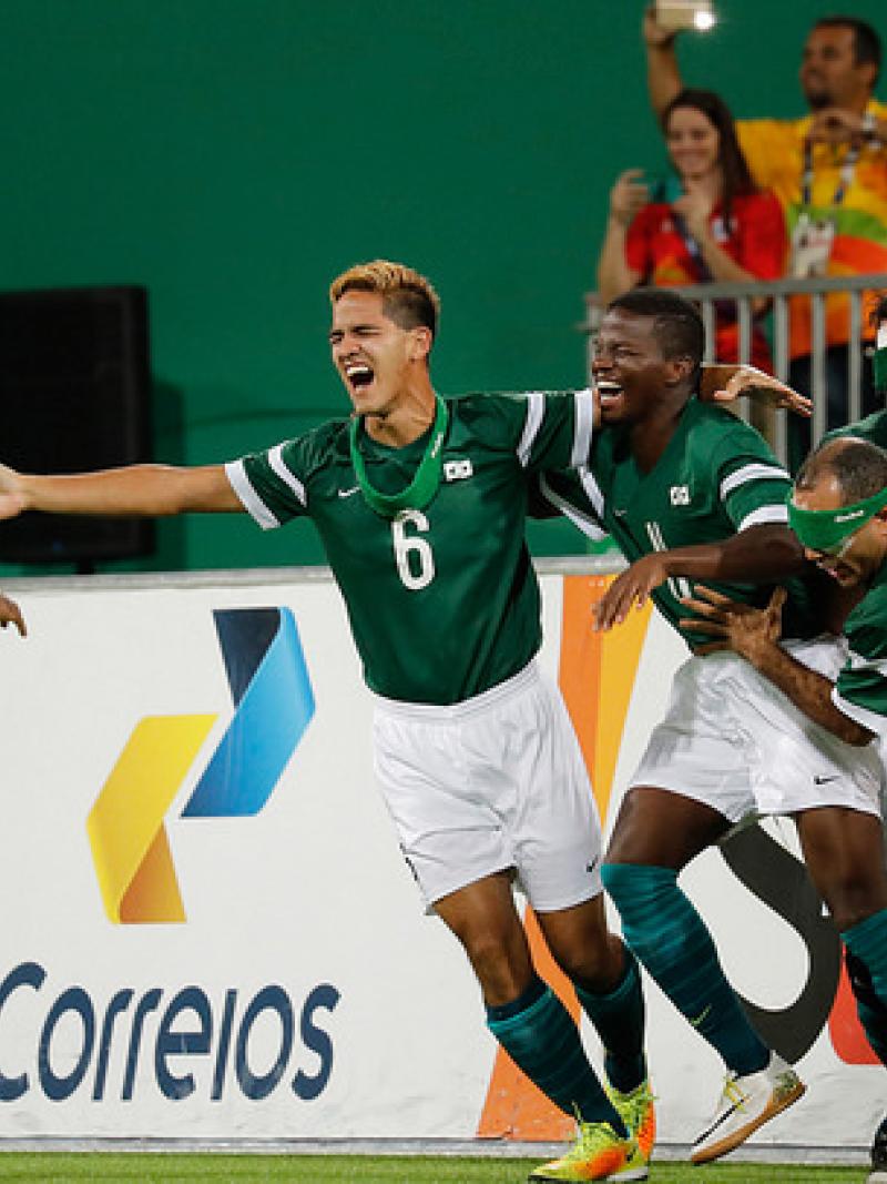 Brazil took blind football gold at their home Paralympics in Rio de Janeiro