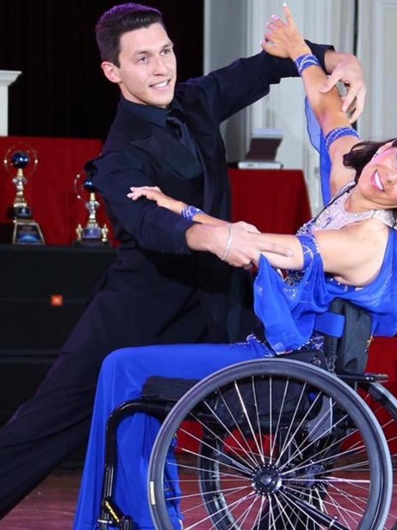 a male and female Para dance couple