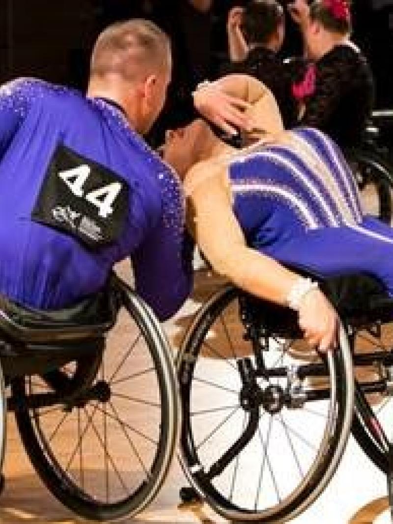 a pair of Para dancers in action