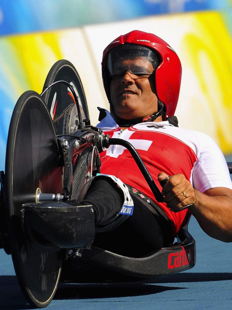 a male hand cyclist 
