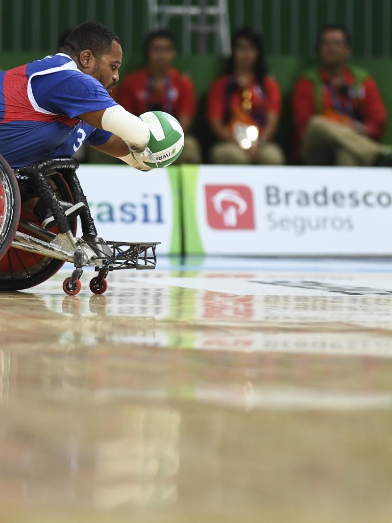 France´s wheelchair rugby player Cedric Nankin